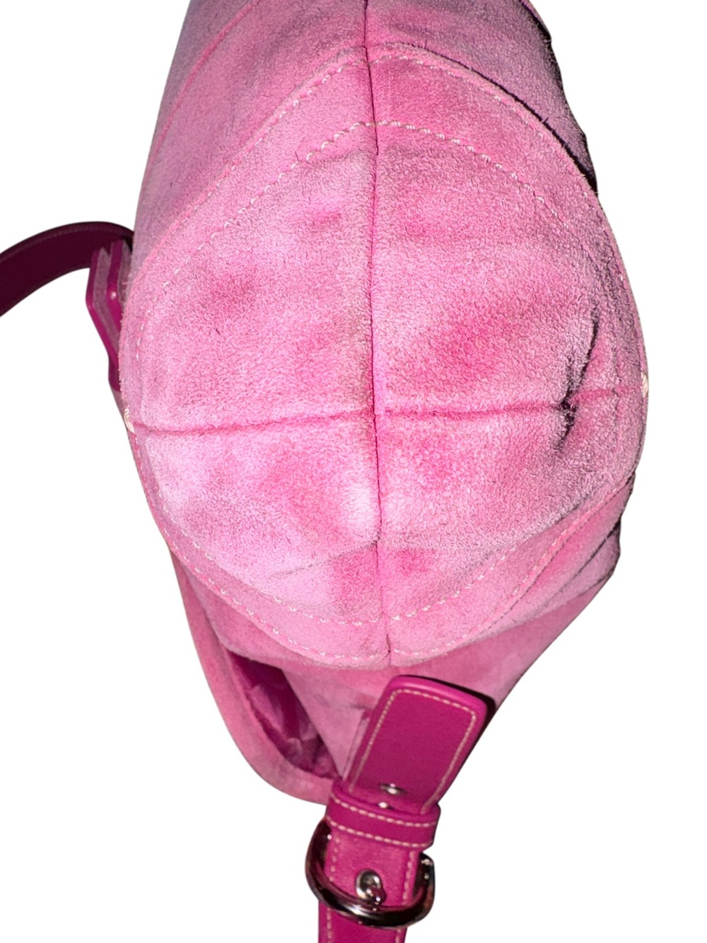 Coach Vintage 2005 Soho Flap Suede Convertible Crossbody in Pink 9482 - Picture 8 of 10